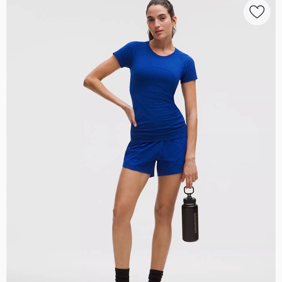 💙 lululemon swiftly tech, short sleeve tee hip length blue size 6 - Picture 3 of 11